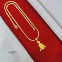 1 Gram Gold Plated Lord Ganesha Pendant Chain DN-604