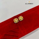 1gram Gold Plated Floral Stone Stud Earrings DN-4815
