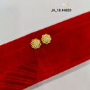 1gram Gold Plated Floral Stone Stud Earrings DN-4820