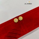 1gram Gold Plated Round Floral Stone Stud Earrings DN-4822