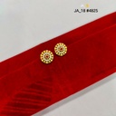 1gram Gold Plated Round Red Stone Stud Earrings DN-4825