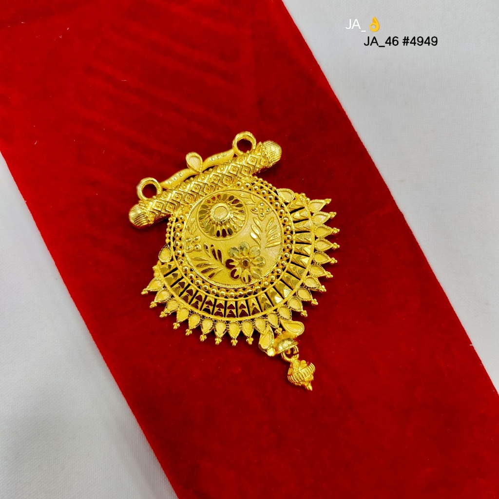 1gram Gold Plated Traditional Floral Pendant DN-4949