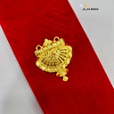 1 Gram Gold Plated Traditional Red Accent Floral Pendant DN-4944
