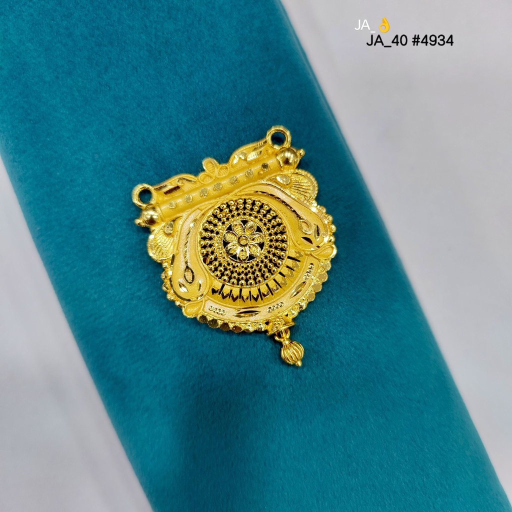 1 Gram Gold Plated Floral Traditional Pendant DN-4934