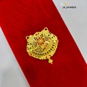 1 Gram Gold Plated Floral Peacock Pendant DN-4924