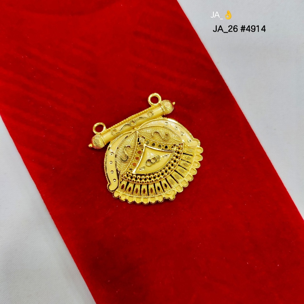 1 Gram Gold Plated Traditional Floral Pendant DN-4914