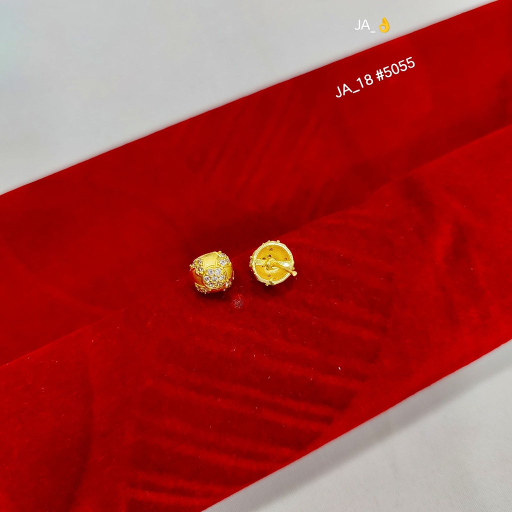 Elegant Gold-Plated Round Stud Earrings DN-5055