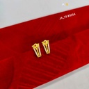 1 Gram Gold-Plated V-Shape Stud Earrings DN-5054