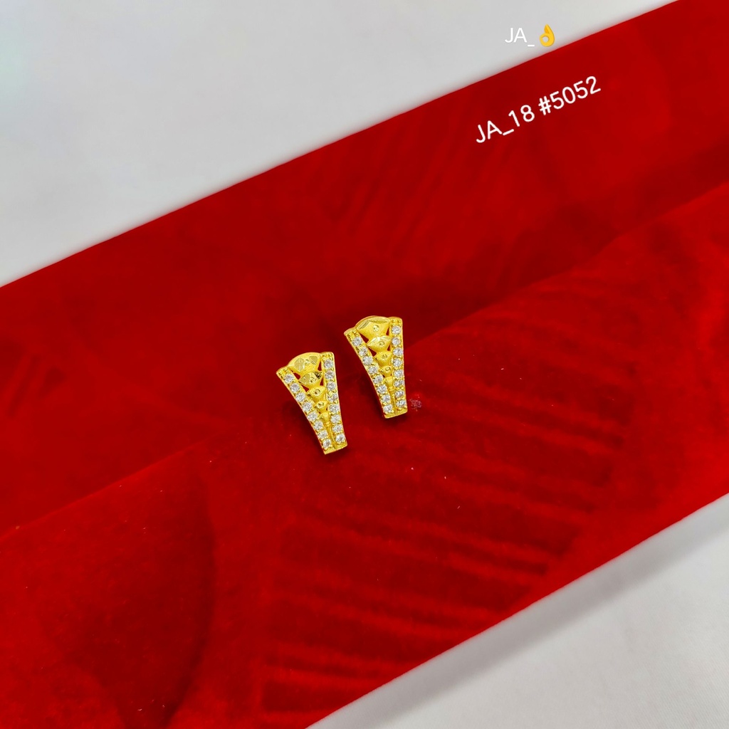 Elegant 1 Gram Gold-Plated V-Shape Stud Earrings DN-5052