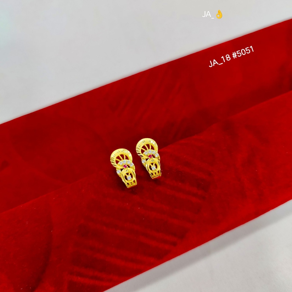 1 Gram Gold-Plated Designer Stud Earrings DN-5051