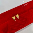 1 Gram Gold-Plated Butterfly Drop Earrings DN-5047