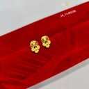 1 Gram Gold-Plated Floral Heart Drop Earrings DN-5036