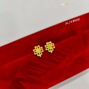 1 Gram Gold-Plated Floral Stud Earrings DN-5032