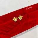 Elegant 1 Gram Gold-Plated Triangle Floral Earrings DN-5030