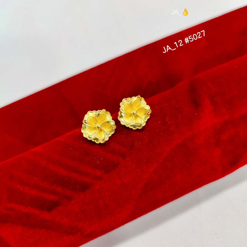 Elegant 1 Gram Gold-Plated Floral Flower Earrings DN-5027