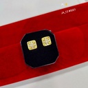 1 Gram Gold-Plated Square Earrings DN-5021