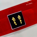 1 Gram Gold-Plated Leaf Hanging Earrings DN-5016