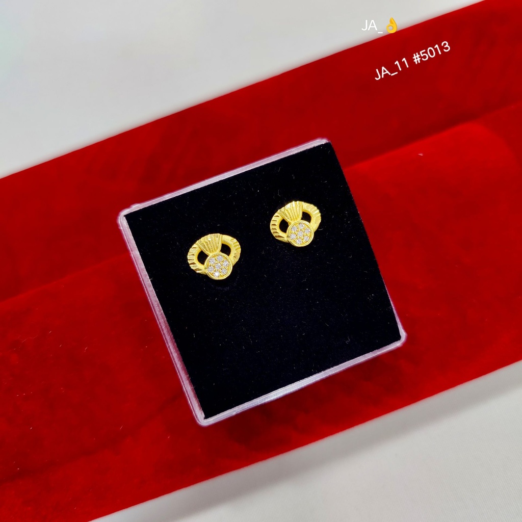 1 Gram Gold-Plated Leaf  Stud Earrings DN-5013