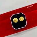 1 Gram Gold-Plated Round Floral Earrings DN-5009