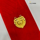 1 Gram Gold-Plated Traditional Round Floral Pendant DN-4968