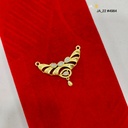 1 Gram Gold-Plated Curved Floral Pendant DN-4984
