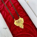1 Gram Gold-Plated Traditional Mangalsutra with Designer Pendant DN-4996
