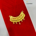 1 Gram Gold-Plated Floral Crescent Pendant DN-5002