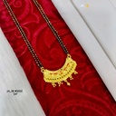 1 Gram Gold-Plated Traditional Floral Mangalsutra Pendant Chain DN-5002