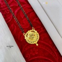 1 Gram Gold-Plated Traditional Floral Mangalsutra DN-5004
