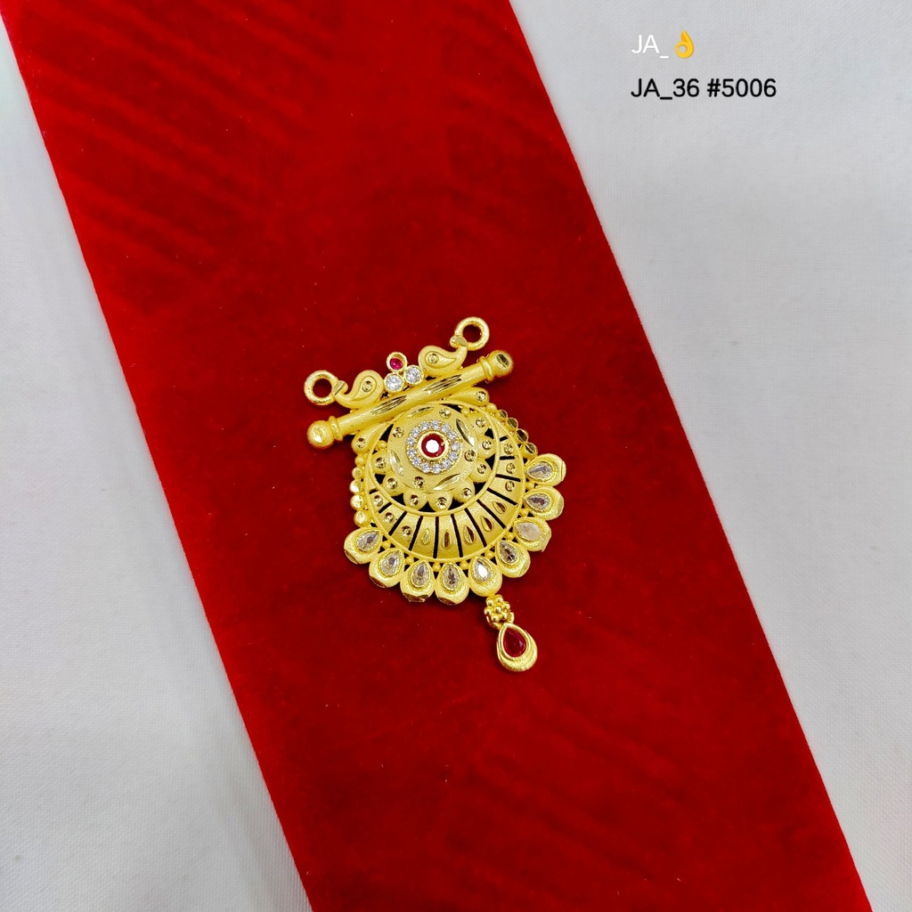 1 Gram Gold-Plated Traditional Peacock-Style Pendant DN-5006