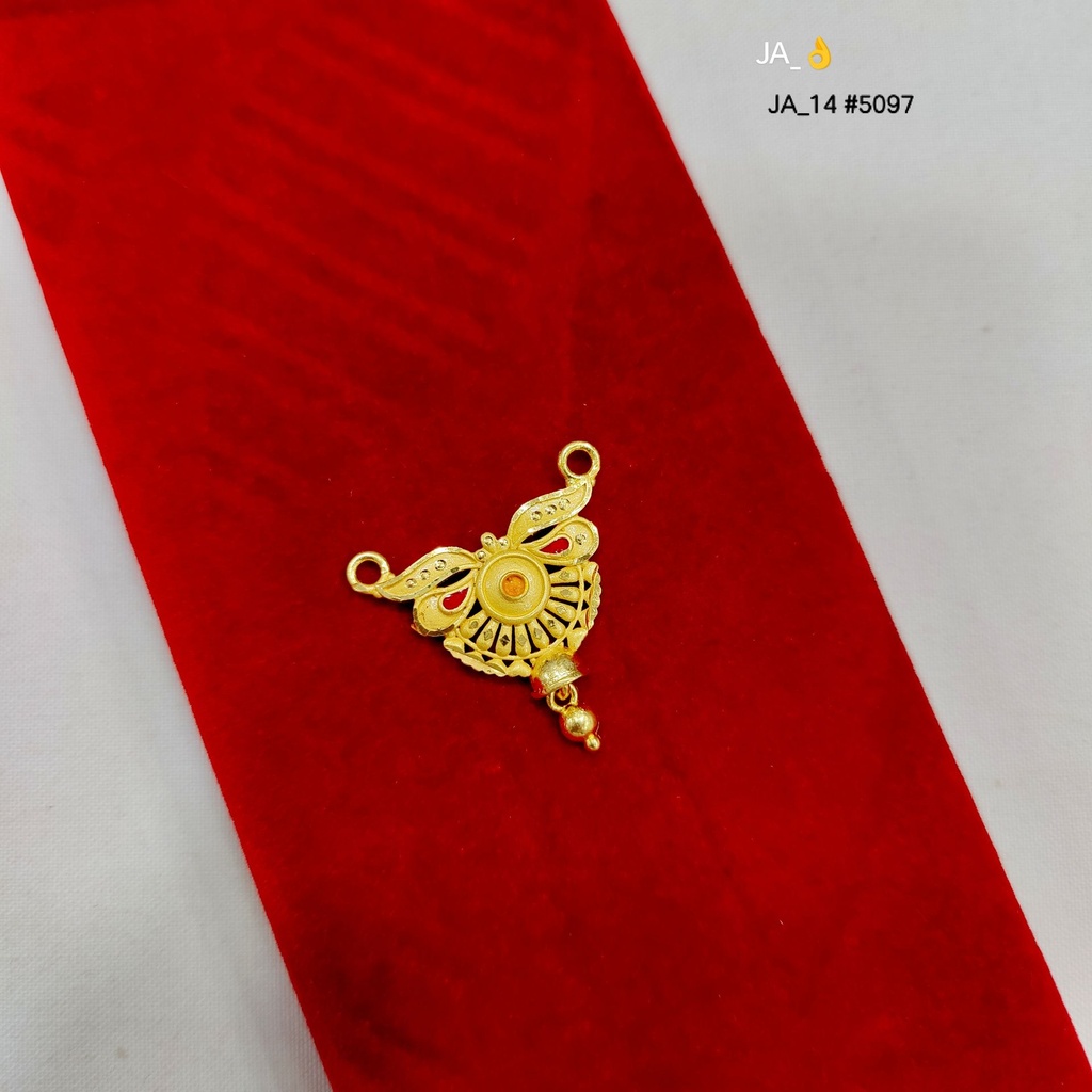 1 Gram Gold-Plated Traditional Fan Design Pendant DN-5097