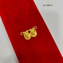1 Gram Gold-Plated Floral Double-Circle Pendant DN-5112