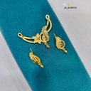 1 Gram Gold-Plated Floral Pendant Set with Earrings DN-5151