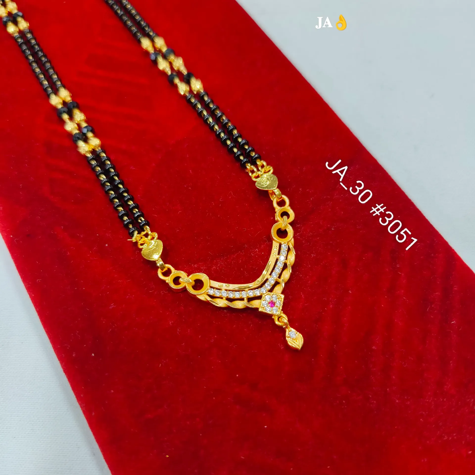 1 Gram Gold Plated Mangalsutra Necklace DN-3051