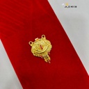 1 Gram Gold-Plated Red Floral Traditional Designer Pendant DN-5138