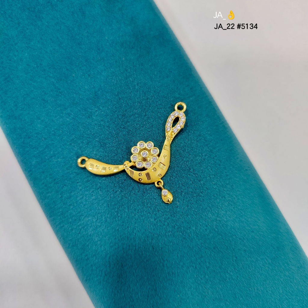 1 Gram Gold-Plated Floral Diamond-Cut Pendant DN-5134