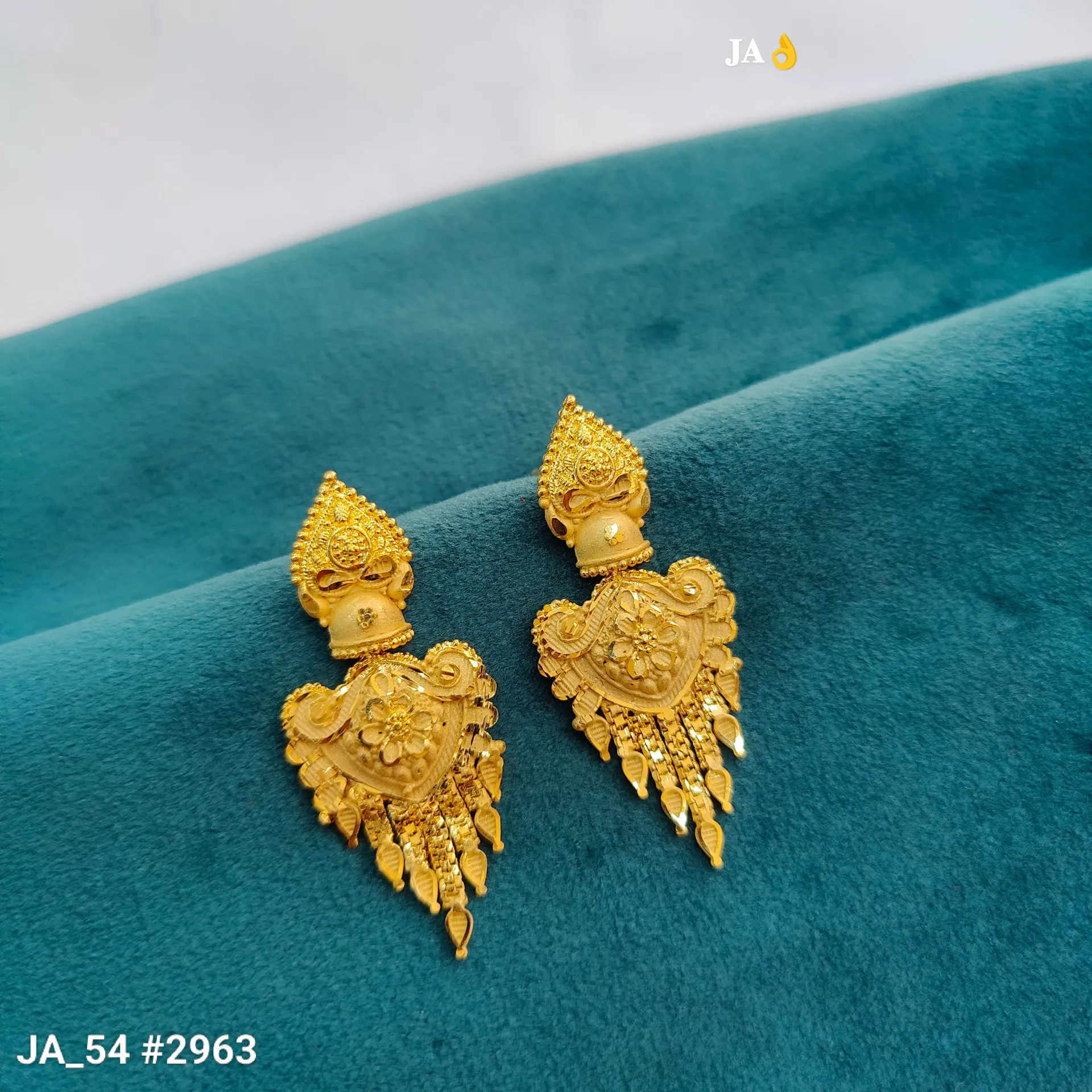 1 Gram Gold Plated Traditional Jhumka Style Designer Earrings DN-2963