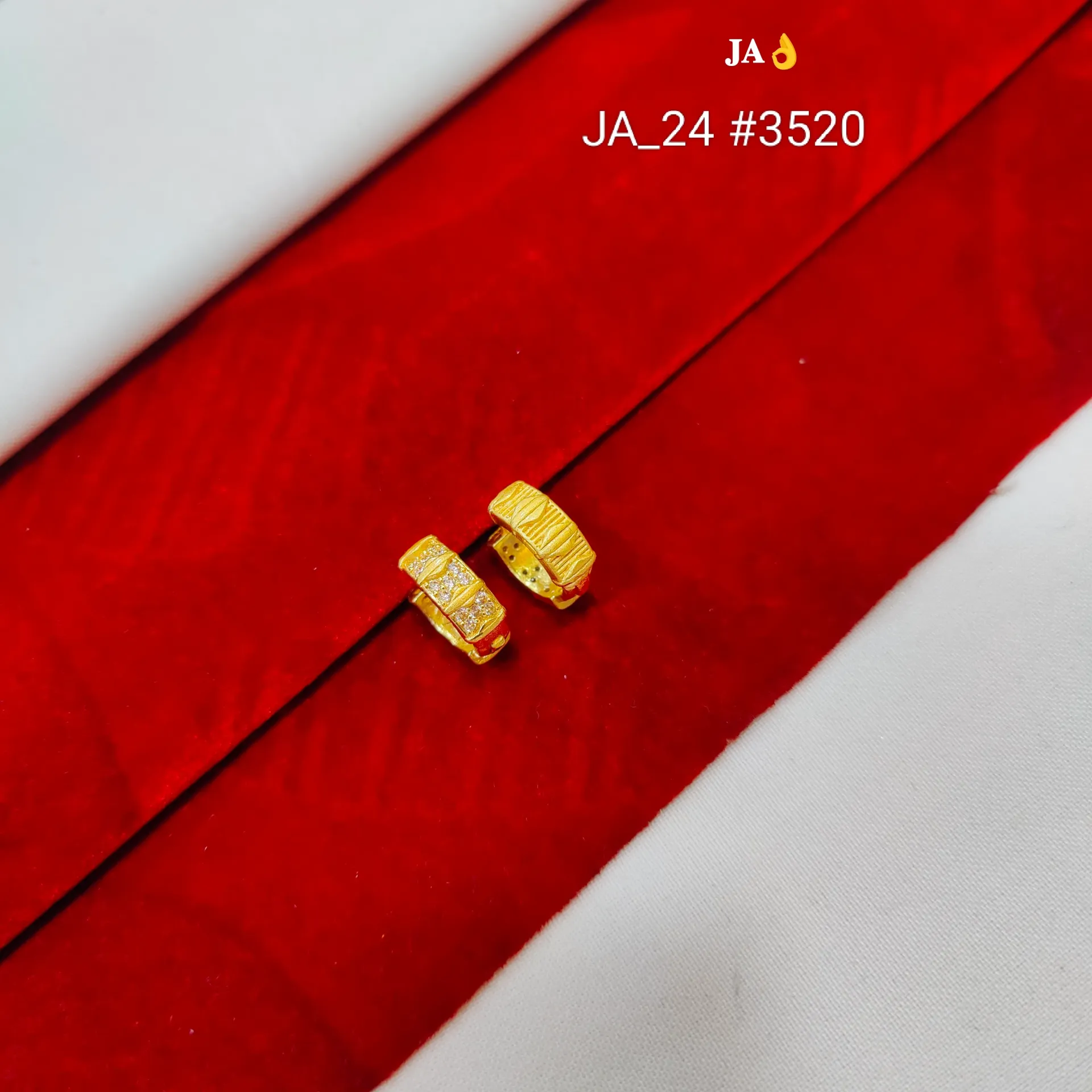 1 Gram Gold Plated Multi-Section Stone Studded Bali Earrings DN-3520