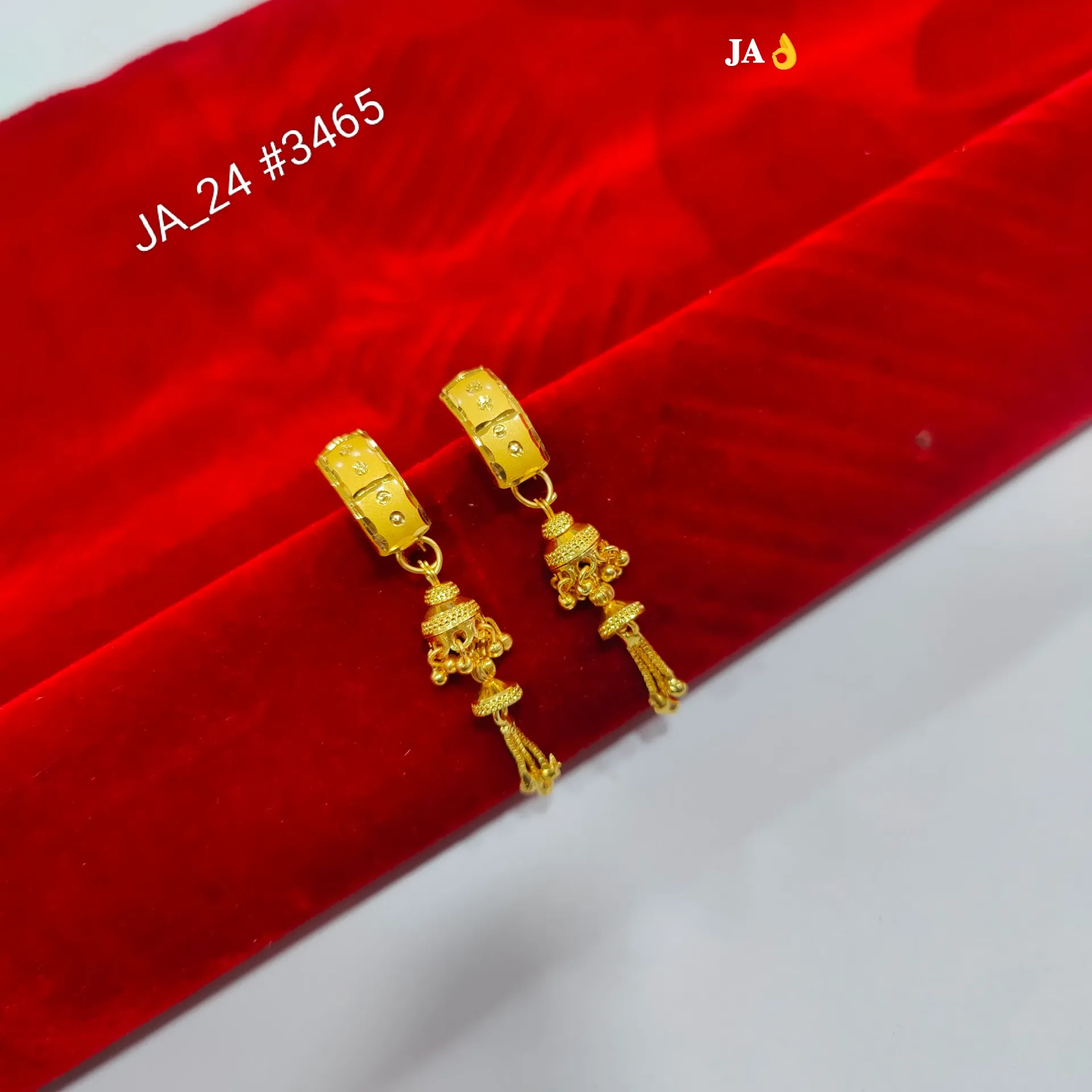 1 Gram Gold Plated Tops latkan Earrings with Jhumki Drop DN-3465