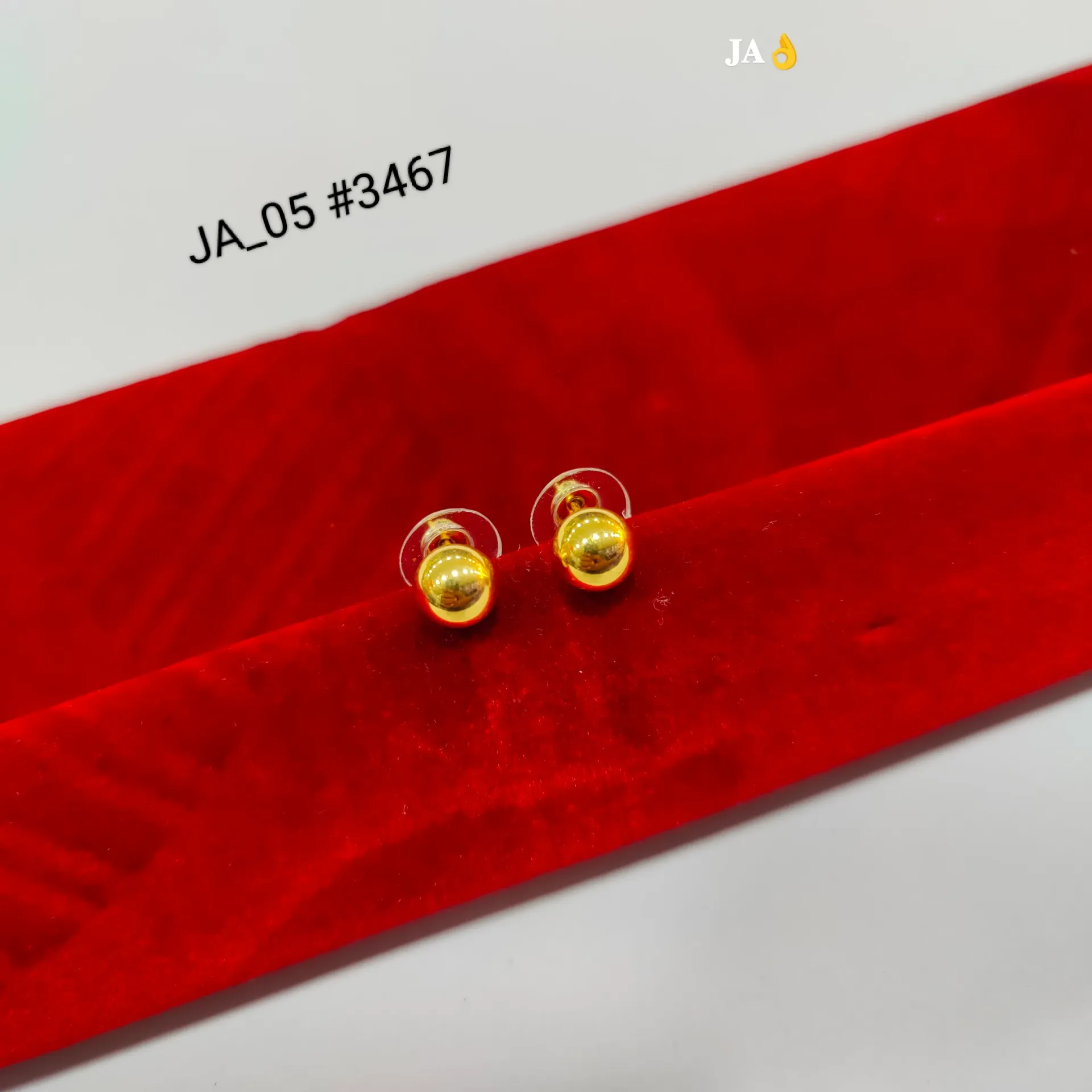 1 Gram Gold Plated Classic Ball Stud Earrings DN-3467