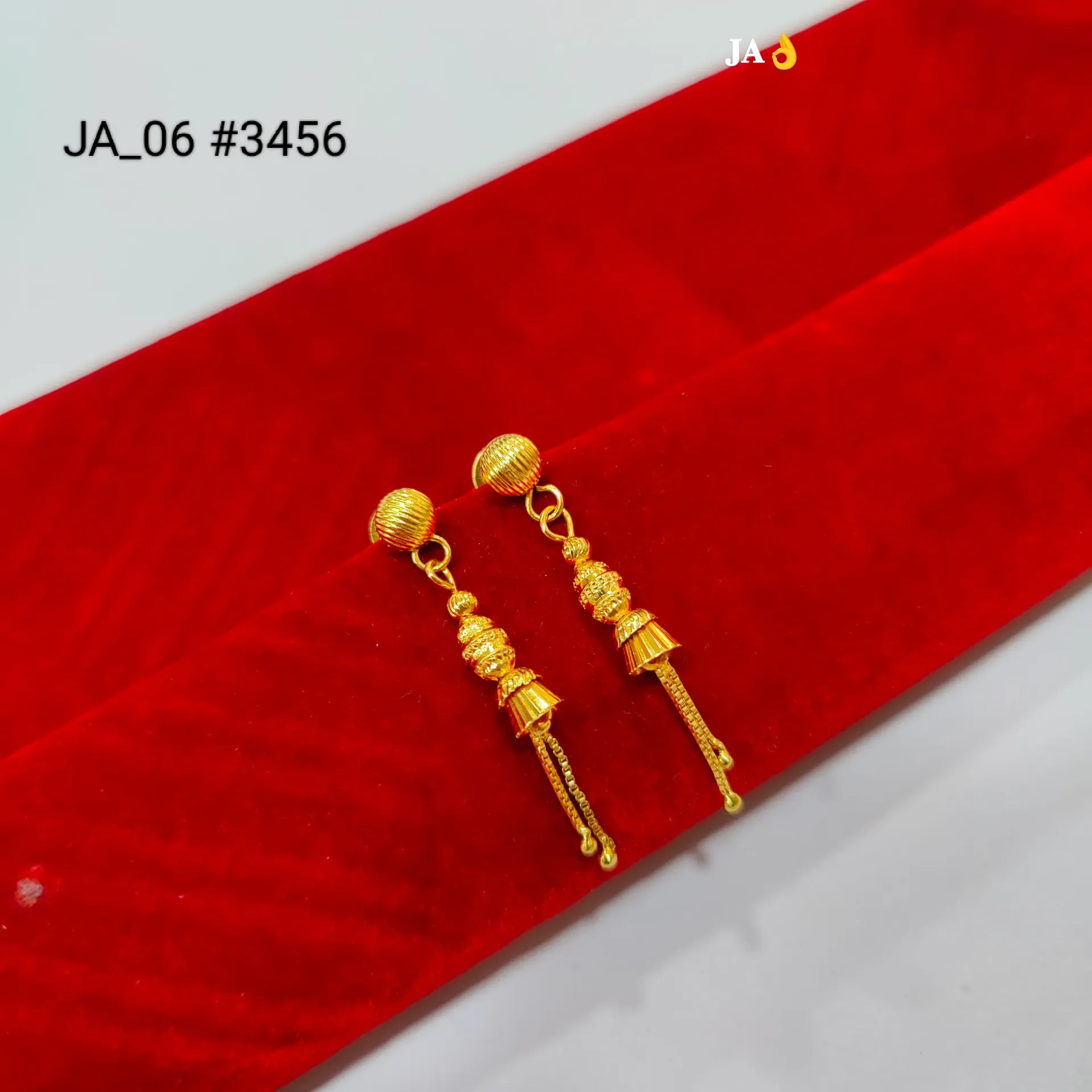 1 Gram Gold Plated Tops Latkan Chain Earrings DN-3456