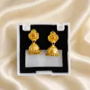1 Gram Gold Plated Floral Stud Jhumka Earrings DN-2857