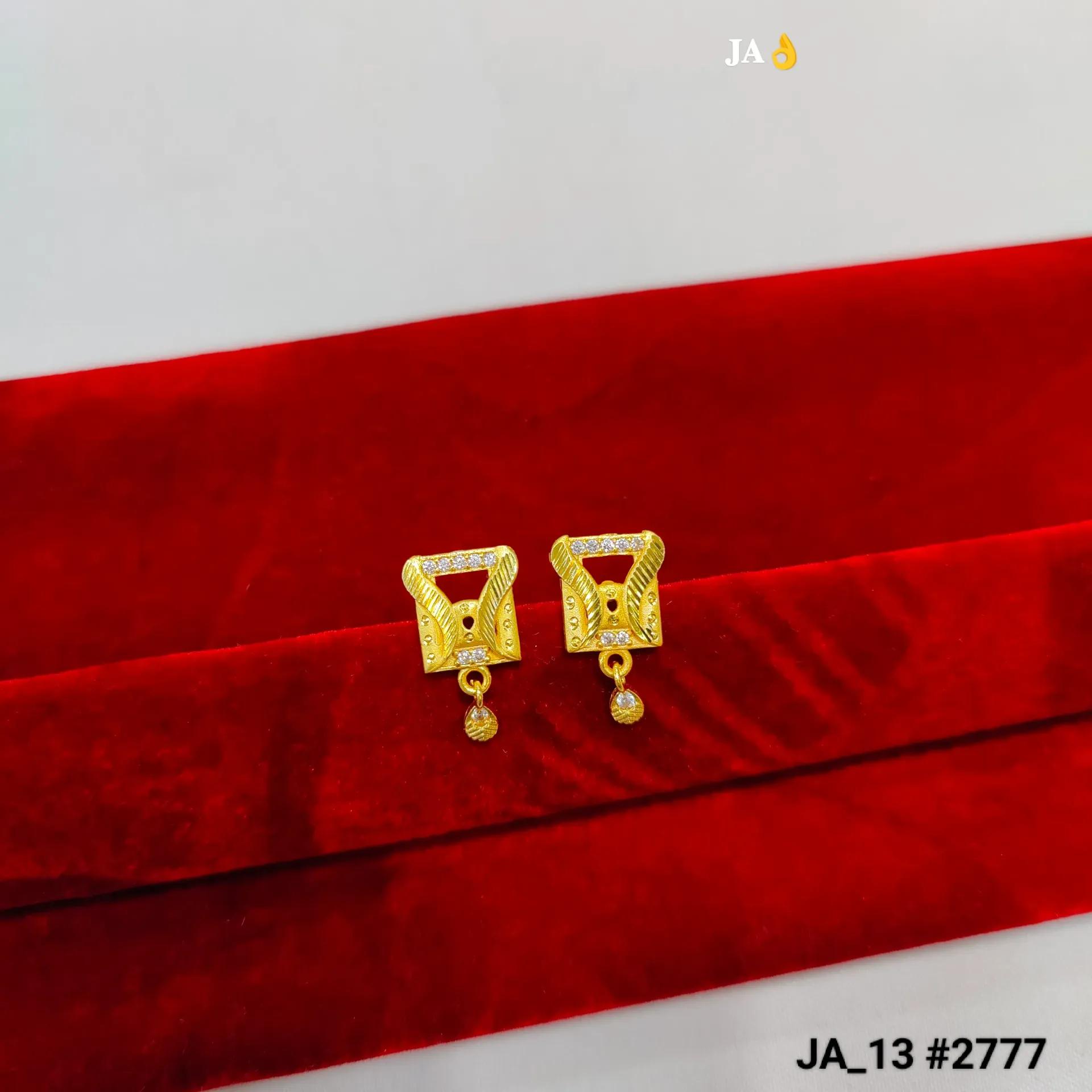 1 Gram Gold Plated Drop Earrings DN-2777