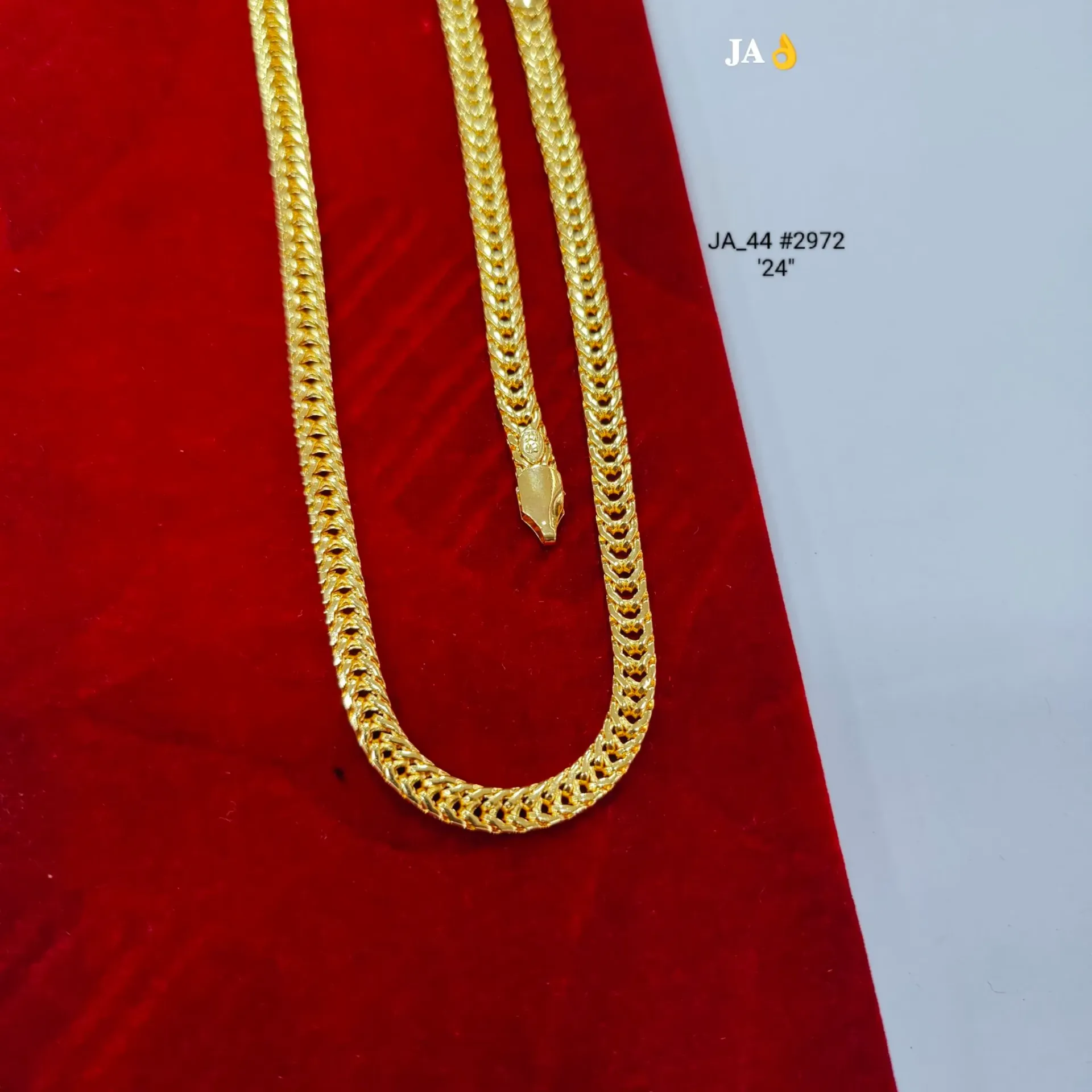 1 Gram Gold Plated Designer Flat Chain DN-2972