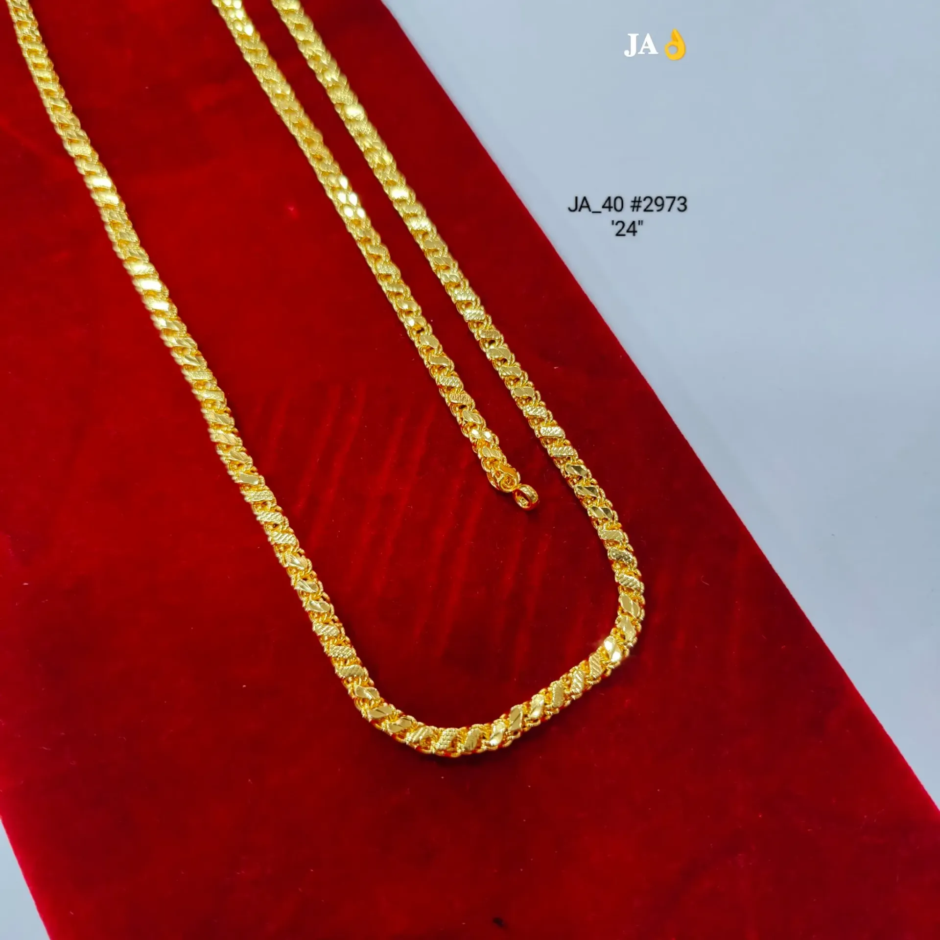 1 Gram Gold Plated Twisted Link Chain DN-2973