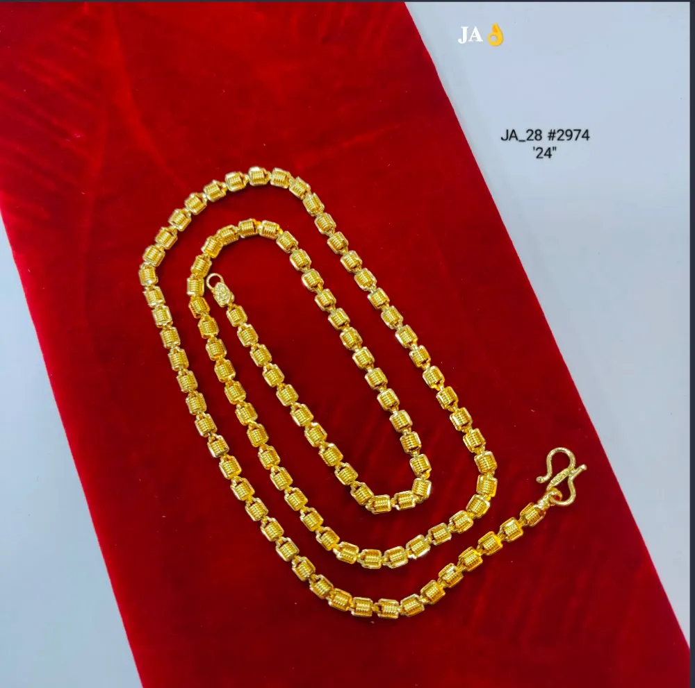 1 Gram Gold Plated  Chain DN-2974 "24"Inch