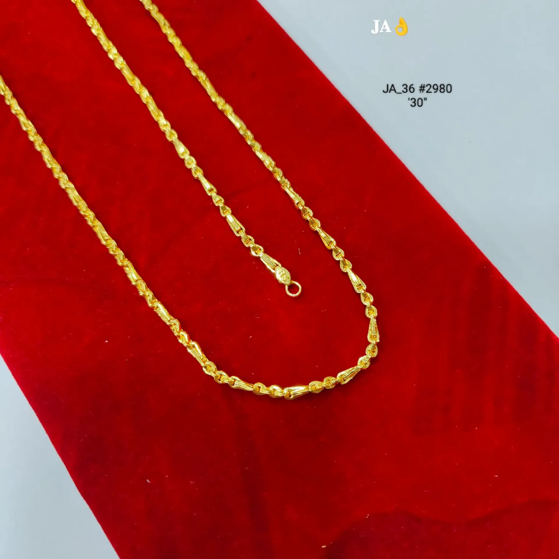 1 Gram Gold Plated Fancy Bead Link Chain DN-2980