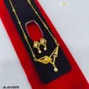 1 Gram Gold Plated Geometric Designer Mangalsutra Set DN-2870