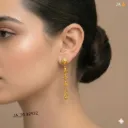 Gold Plated Floral Cascade Drop Earrings DN-2932