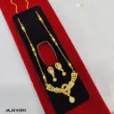 1 Gram Gold Plated Stone Studded Designer Mangalsutra Set DN-2892